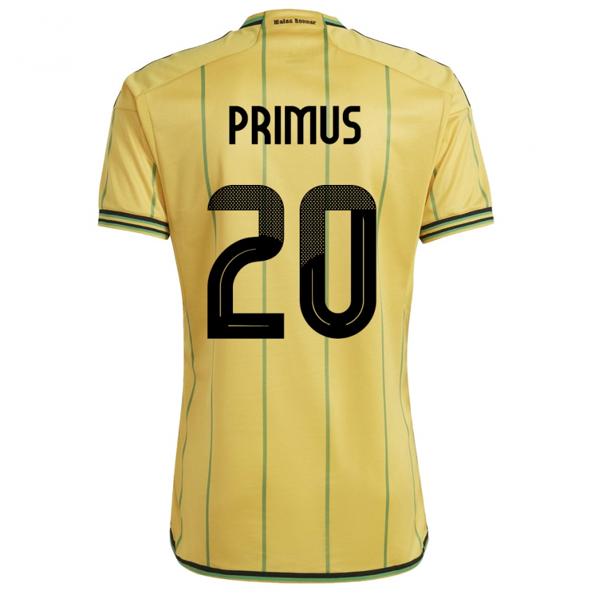 Kvinder Jamaica Atlanta Primus #20 Gul Hjemmebane Spillertrøjer 24-26 Trøje T-Shirt