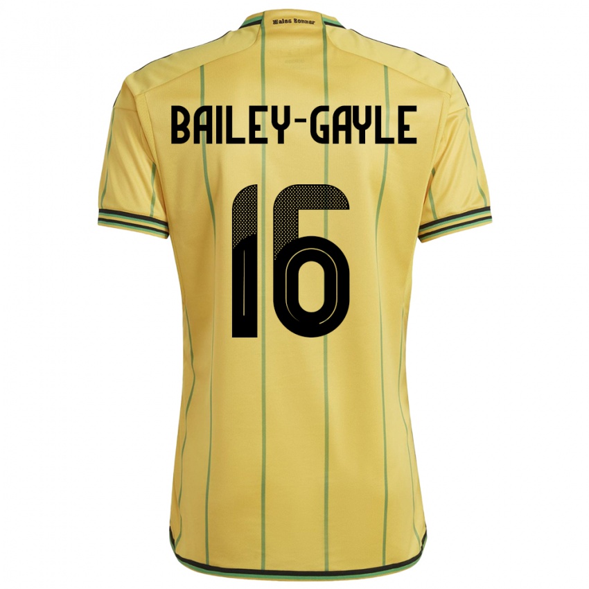Kvinder Jamaica Paige Bailey-Gayle #16 Gul Hjemmebane Spillertrøjer 24-26 Trøje T-Shirt
