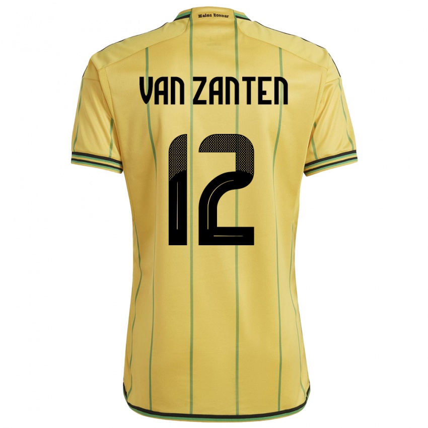 Kvinder Jamaica Kiki Van Zanten #12 Gul Hjemmebane Spillertrøjer 24-26 Trøje T-Shirt