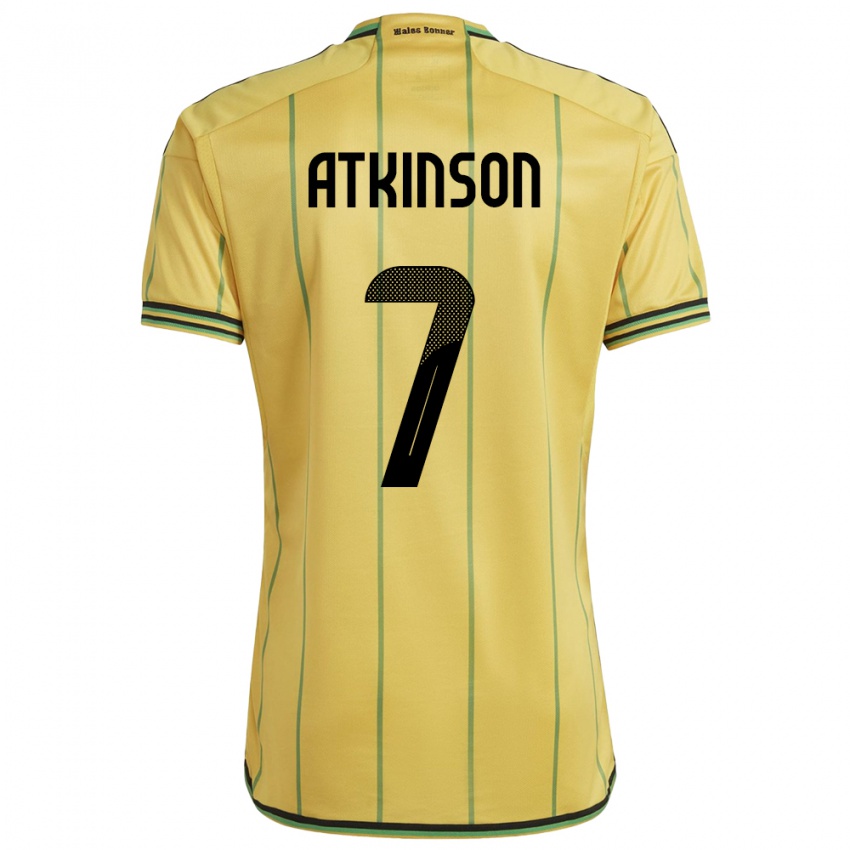 Kvinder Jamaica Natoya Atkinson #7 Gul Hjemmebane Spillertrøjer 24-26 Trøje T-Shirt