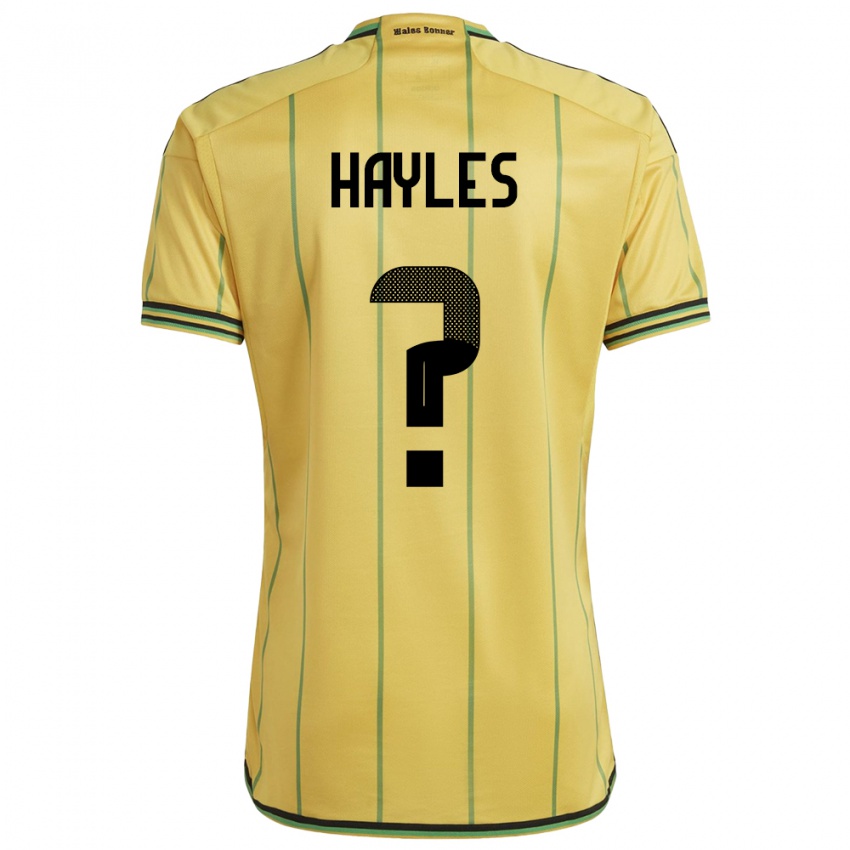 Kvinder Jamaica Shania Hayles #0 Gul Hjemmebane Spillertrøjer 24-26 Trøje T-Shirt