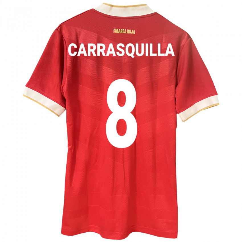 Kvinder Panama Adalberto Carrasquilla #8 Rød Hjemmebane Spillertrøjer 24-26 Trøje T-Shirt