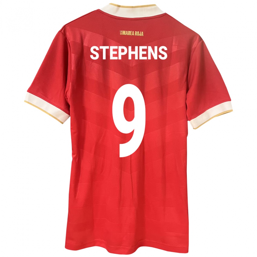 Kvinder Panama Alfredo Stephens #9 Rød Hjemmebane Spillertrøjer 24-26 Trøje T-Shirt