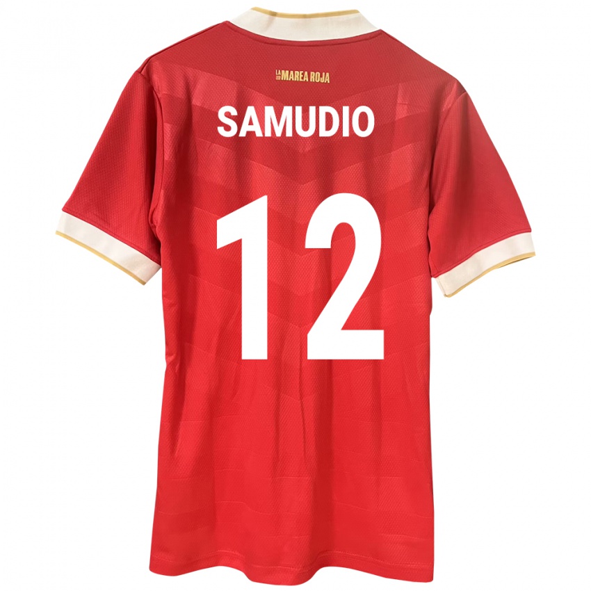Kvinder Panama César Samudio #12 Rød Hjemmebane Spillertrøjer 24-26 Trøje T-Shirt