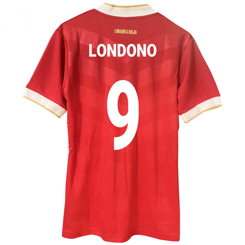 Kvinder Panama Azarias Londoño #9 Rød Hjemmebane Spillertrøjer 24-26 Trøje T-Shirt