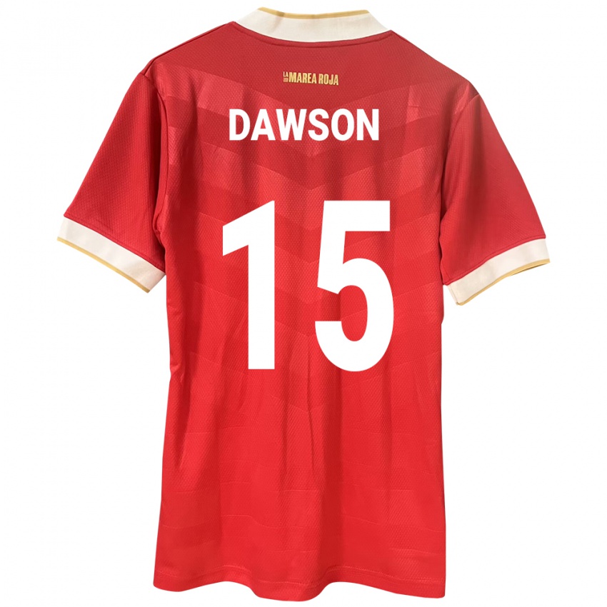Kvinder Panama Didier Dawson #15 Rød Hjemmebane Spillertrøjer 24-26 Trøje T-Shirt