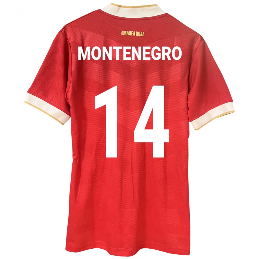 Kvinder Panama Carmen Montenegro #14 Rød Hjemmebane Spillertrøjer 24-26 Trøje T-Shirt