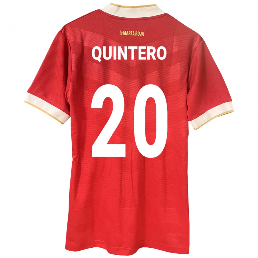 Kvinder Panama Aldrith Quintero #20 Rød Hjemmebane Spillertrøjer 24-26 Trøje T-Shirt