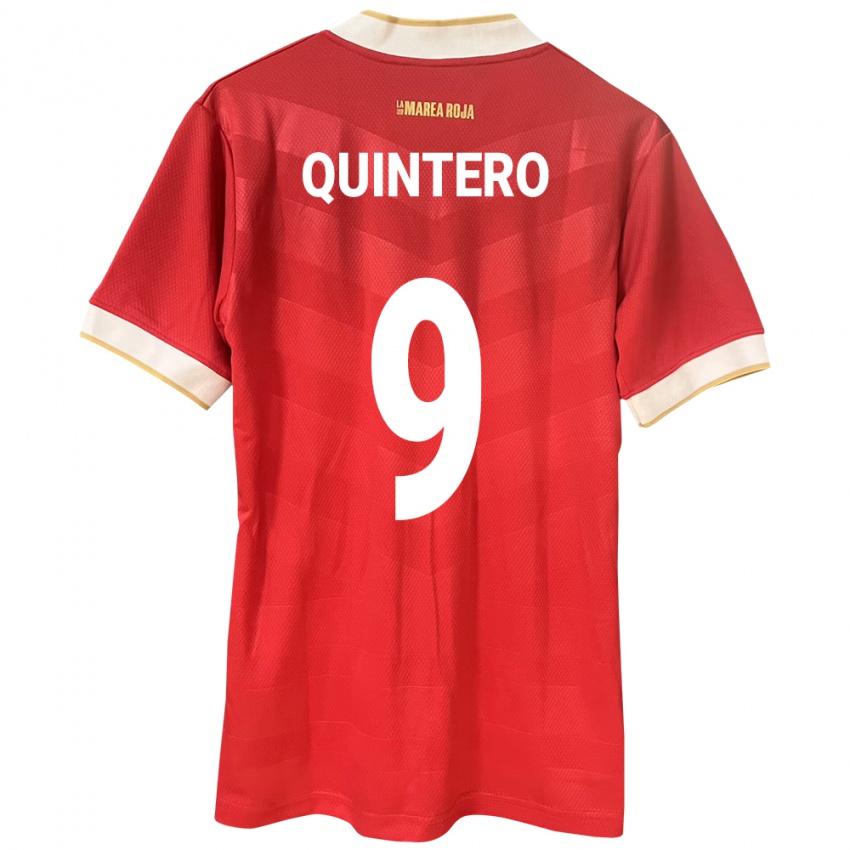 Kvinder Panama Ana Quintero #9 Rød Hjemmebane Spillertrøjer 24-26 Trøje T-Shirt