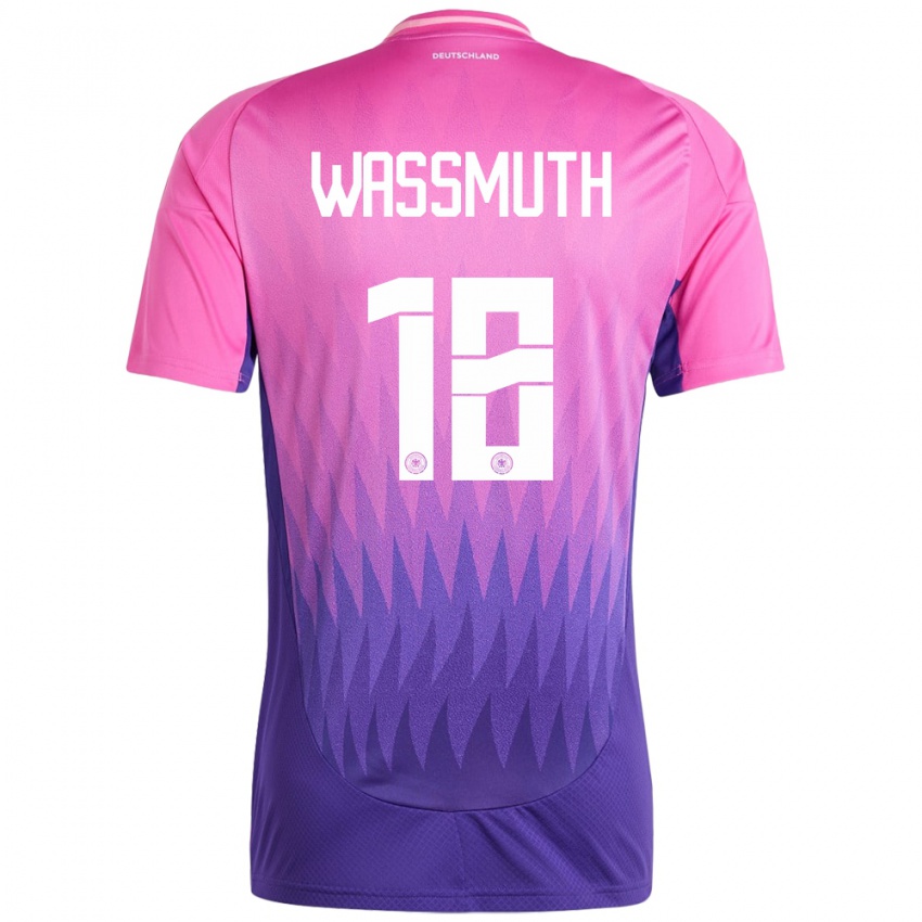 Kvinder Tyskland Tabea Wabmuth #18 Pink Lilla Udebane Spillertrøjer 24-26 Trøje T-Shirt
