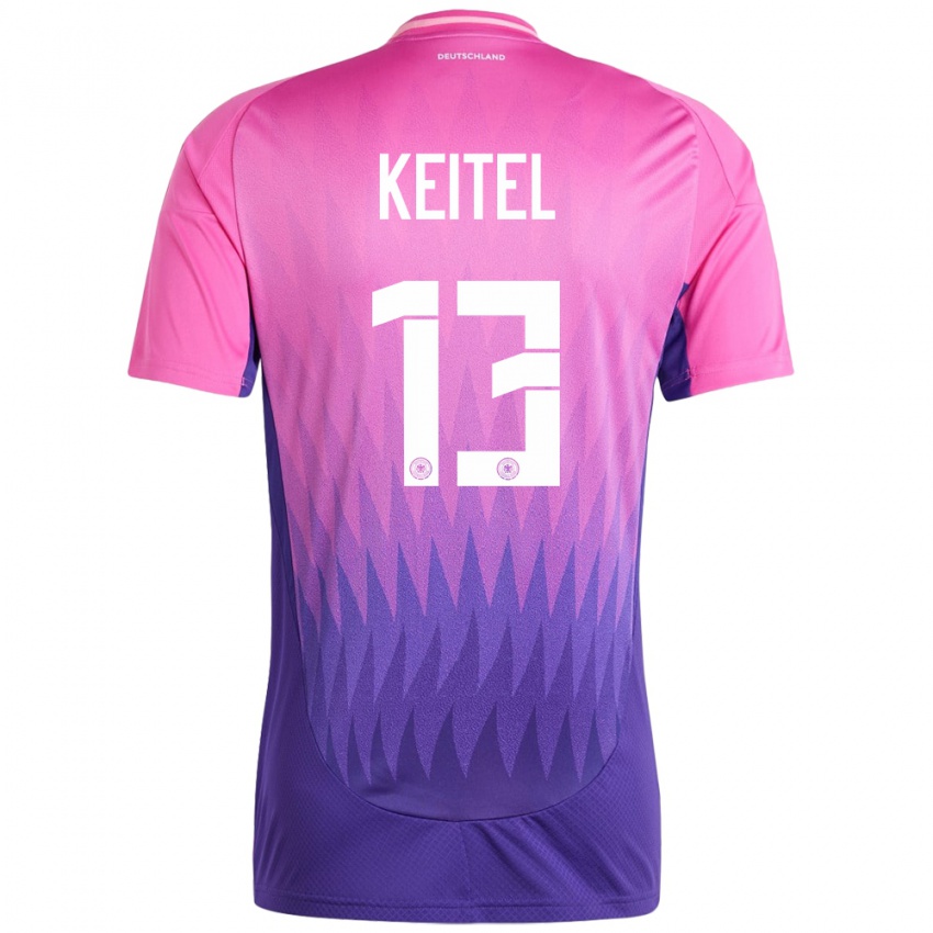 Kvinder Tyskland Yannik Keitel #13 Pink Lilla Udebane Spillertrøjer 24-26 Trøje T-Shirt