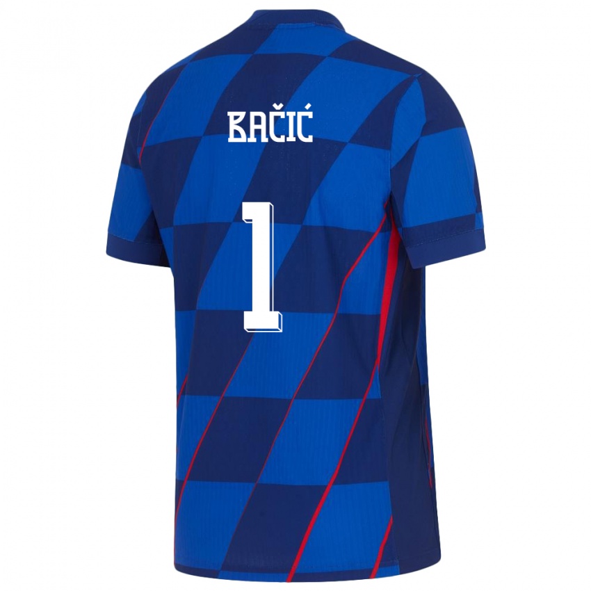 Kvinder Kroatien Doris Bacic #1 Blå Udebane Spillertrøjer 24-26 Trøje T-Shirt
