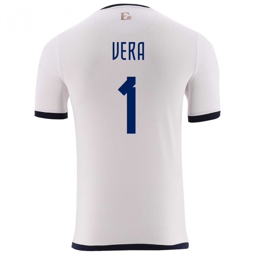 Kvinder Ecuador Andrea Vera #1 Hvid Udebane Spillertrøjer 24-26 Trøje T-Shirt
