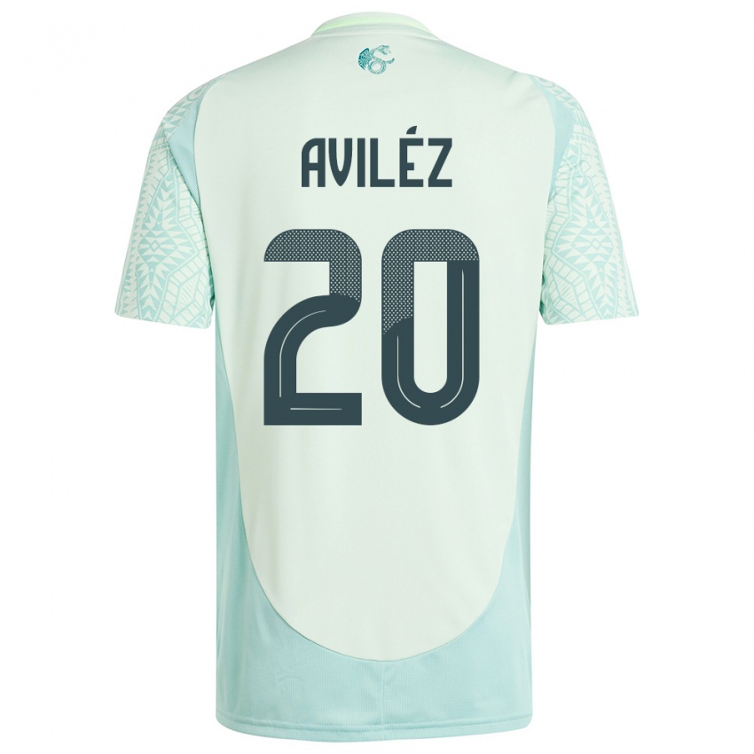 Kvinder Mexico Aylin Avilez #20 Linen Grøn Udebane Spillertrøjer 24-26 Trøje T-Shirt