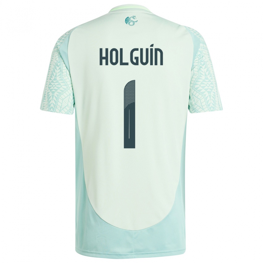 Kvinder Mexico Hector Holguin #1 Linen Grøn Udebane Spillertrøjer 24-26 Trøje T-Shirt