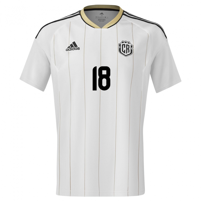Kvinder Costa Rica Priscilla Tapia #18 Hvid Udebane Spillertrøjer 24-26 Trøje T-Shirt