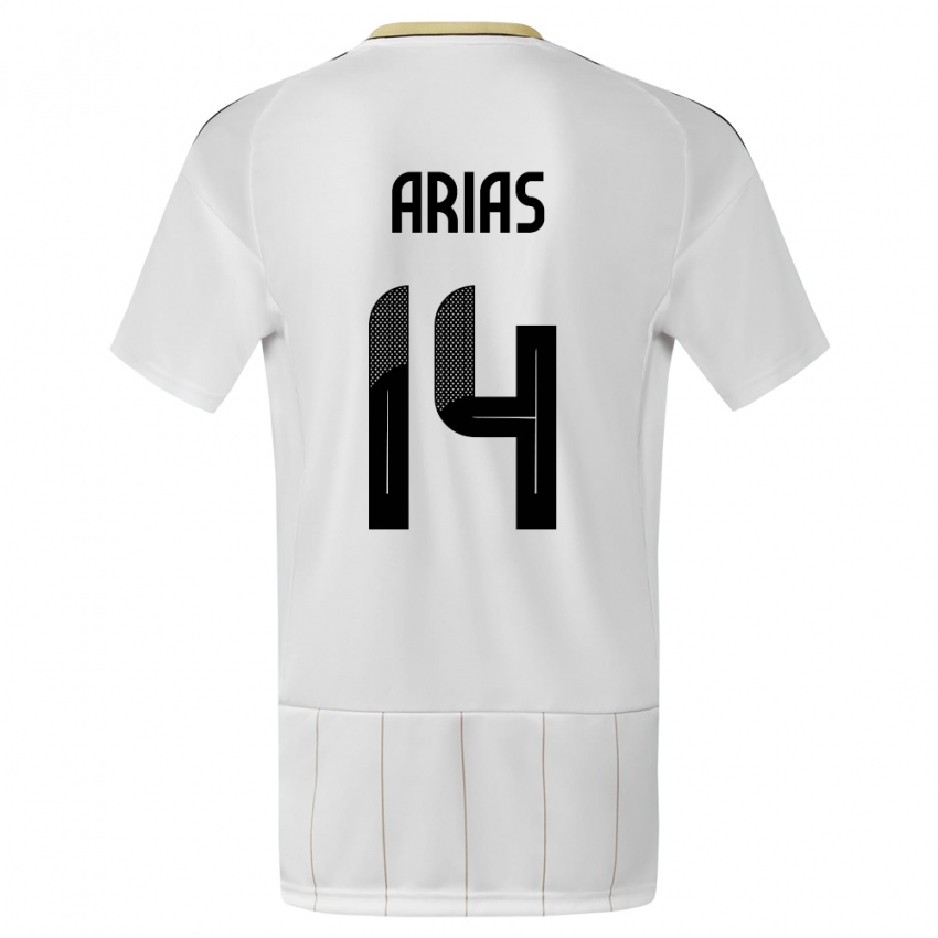 Kvinder Costa Rica Timothy Arias #14 Hvid Udebane Spillertrøjer 24-26 Trøje T-Shirt