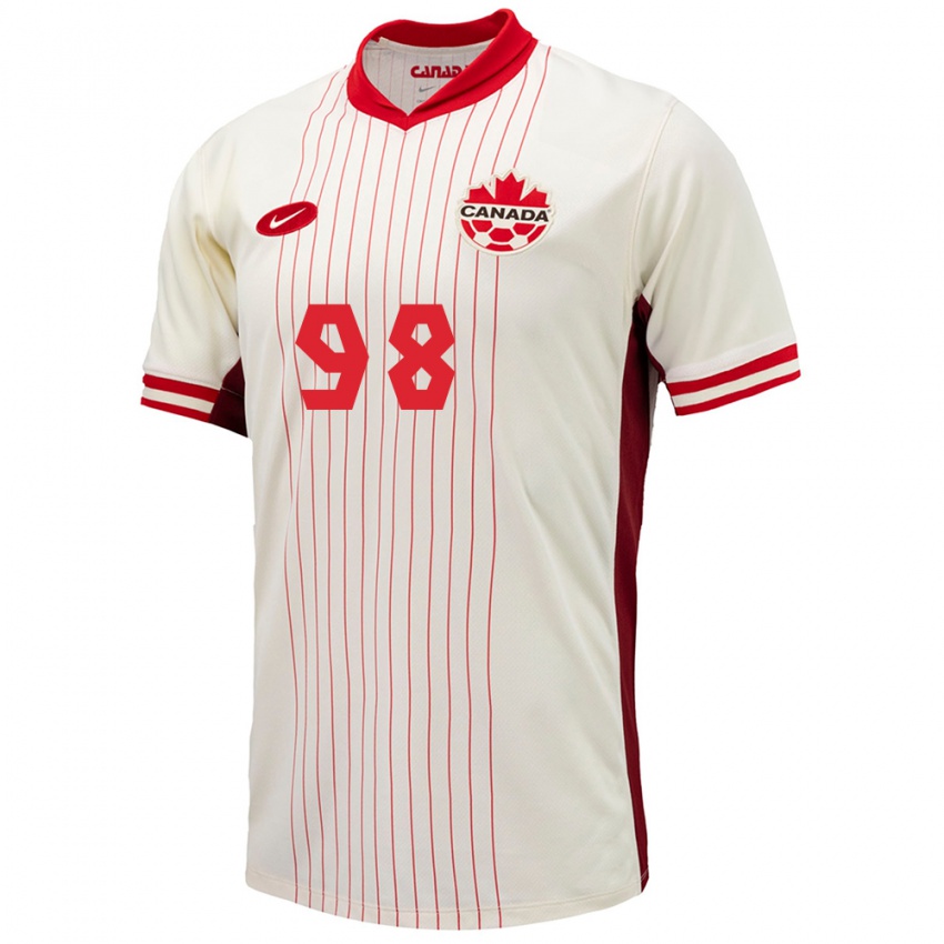 Kvinder Canada Olivia Smith #98 Hvid Udebane Spillertrøjer 24-26 Trøje T-Shirt