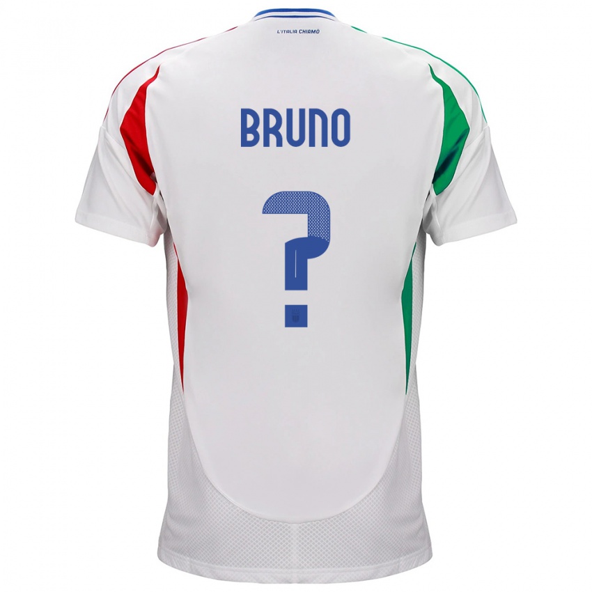 Kvinder Italien Giovanni Bruno #0 Hvid Udebane Spillertrøjer 24-26 Trøje T-Shirt