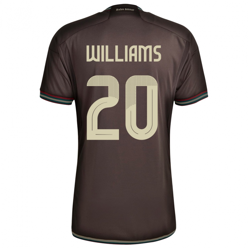 Kvinder Jamaica Victoria Williams #20 Nat Brun Udebane Spillertrøjer 24-26 Trøje T-Shirt