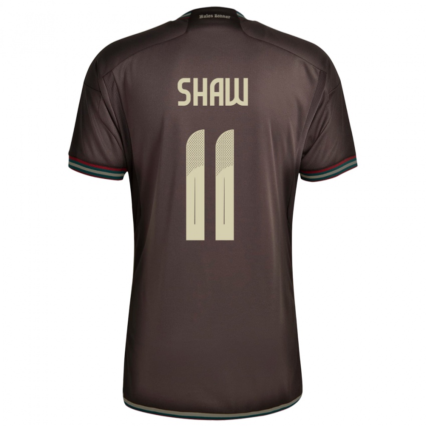 Kvinder Jamaica Khadija Shaw #11 Nat Brun Udebane Spillertrøjer 24-26 Trøje T-Shirt