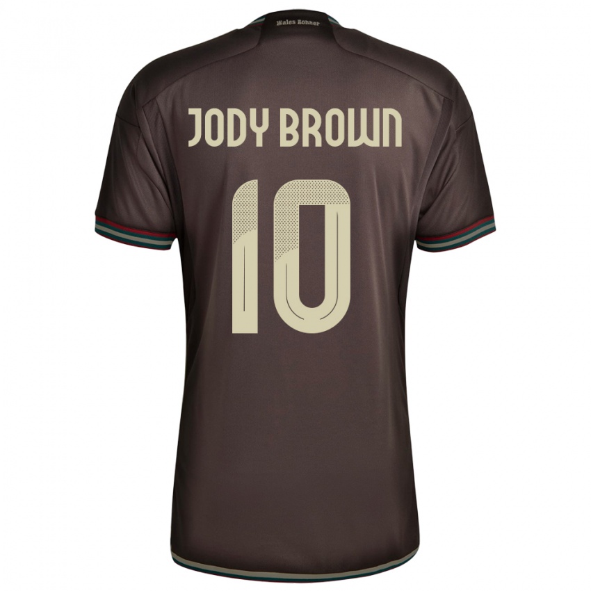 Kvinder Jamaica Jody Brown #10 Nat Brun Udebane Spillertrøjer 24-26 Trøje T-Shirt