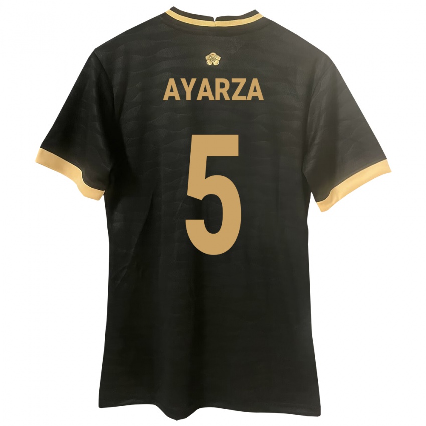 Kvinder Panama Abdiel Ayarza #5 Sort Udebane Spillertrøjer 24-26 Trøje T-Shirt