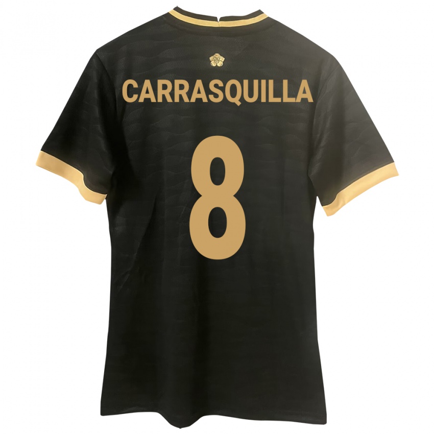 Kvinder Panama Adalberto Carrasquilla #8 Sort Udebane Spillertrøjer 24-26 Trøje T-Shirt