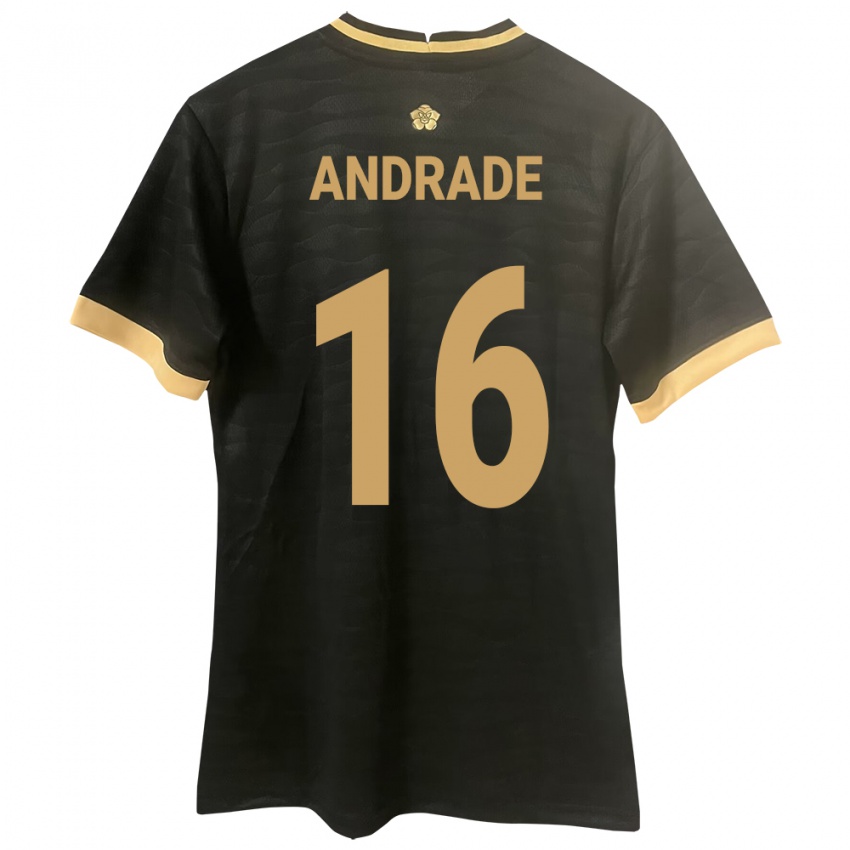 Kvinder Panama Andrés Andrade #16 Sort Udebane Spillertrøjer 24-26 Trøje T-Shirt