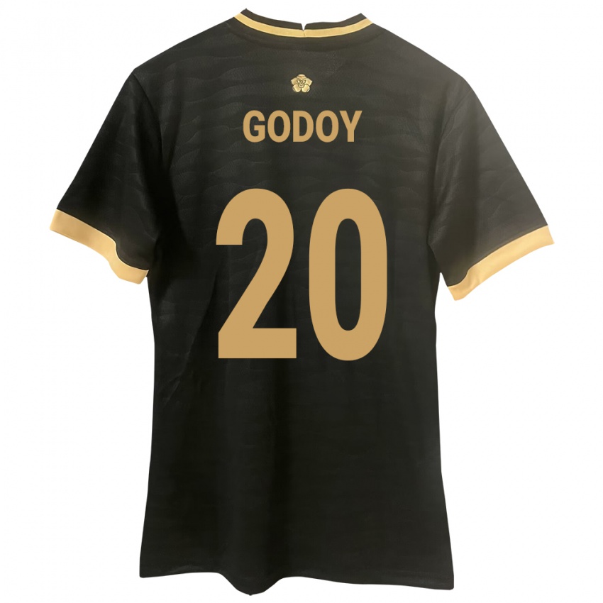 Kvinder Panama Aníbal Godoy #20 Sort Udebane Spillertrøjer 24-26 Trøje T-Shirt