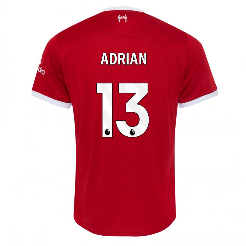 Børn Adrian #13 Rød Hjemmebane Spillertrøjer 2023/24 Trøje T-Shirt