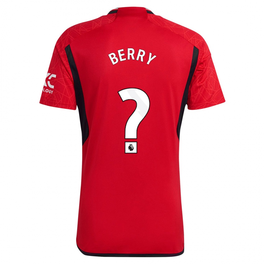 Børn Adam Berry #0 Rød Hjemmebane Spillertrøjer 2023/24 Trøje T-Shirt