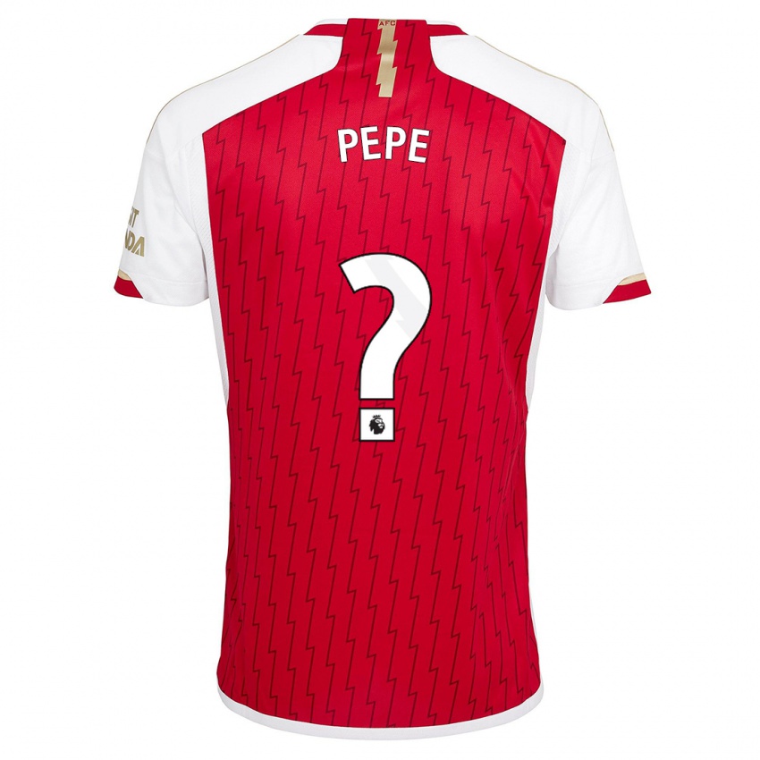 Børn Nicolas Pepe #0 Rød Hjemmebane Spillertrøjer 2023/24 Trøje T-Shirt