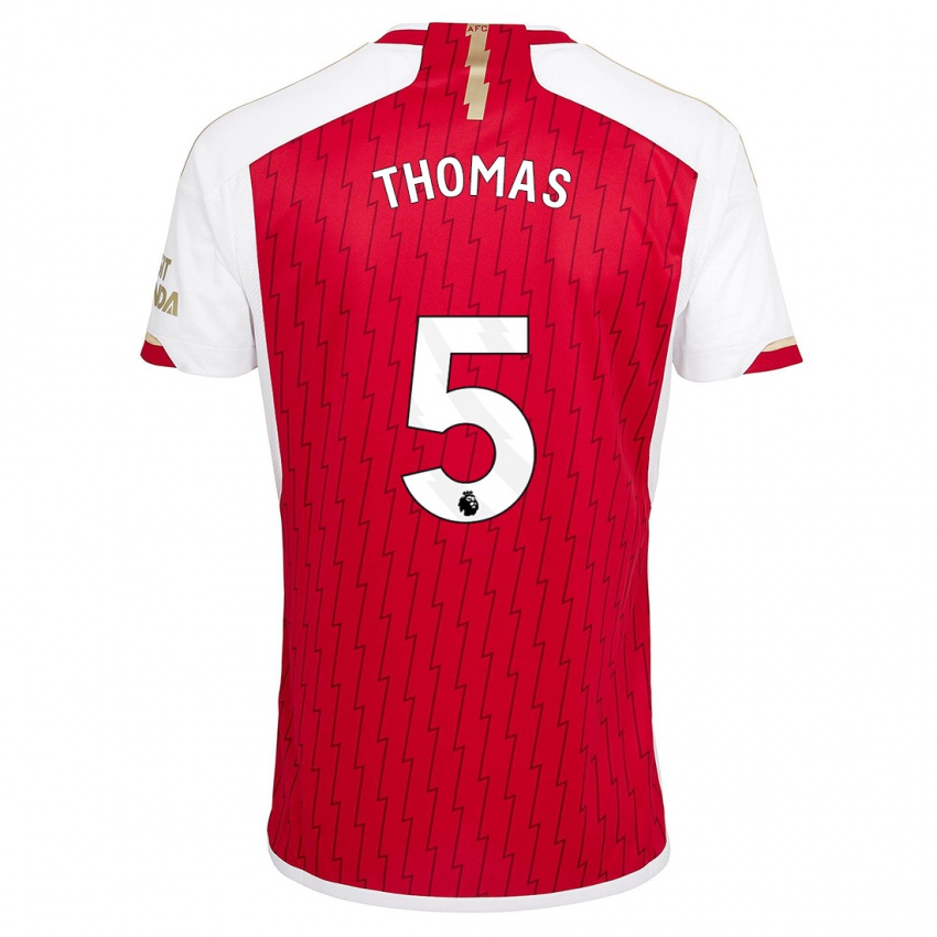 Børn Thomas Partey #5 Rød Hjemmebane Spillertrøjer 2023/24 Trøje T-Shirt