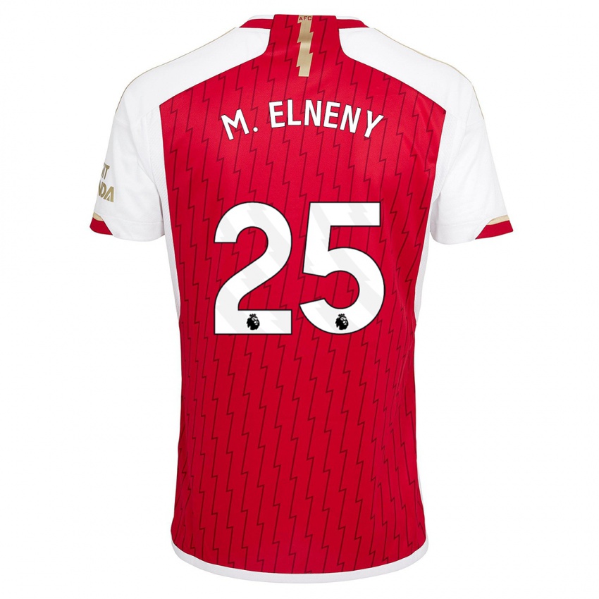 Børn Mohamed Elneny #25 Rød Hjemmebane Spillertrøjer 2023/24 Trøje T-Shirt