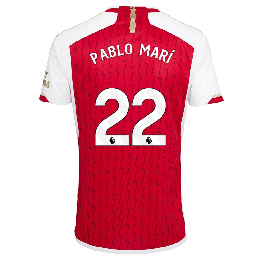 Børn Pablo Mari #22 Rød Hjemmebane Spillertrøjer 2023/24 Trøje T-Shirt