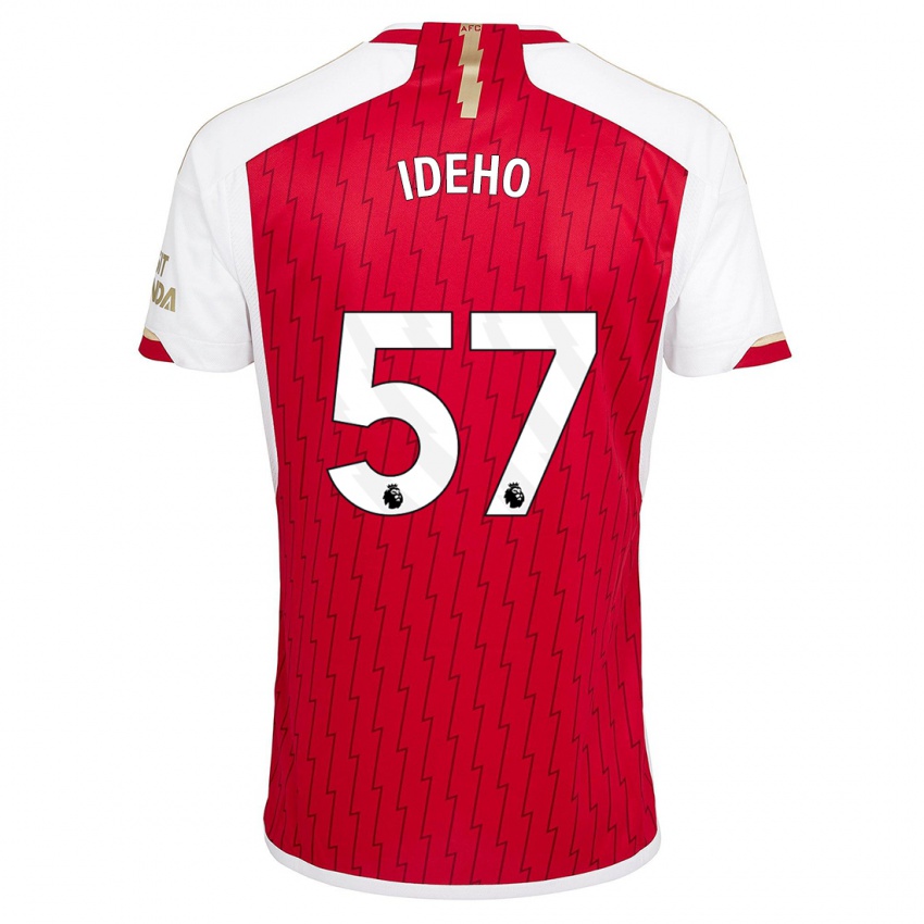 Børn Joel Ideho #57 Rød Hjemmebane Spillertrøjer 2023/24 Trøje T-Shirt
