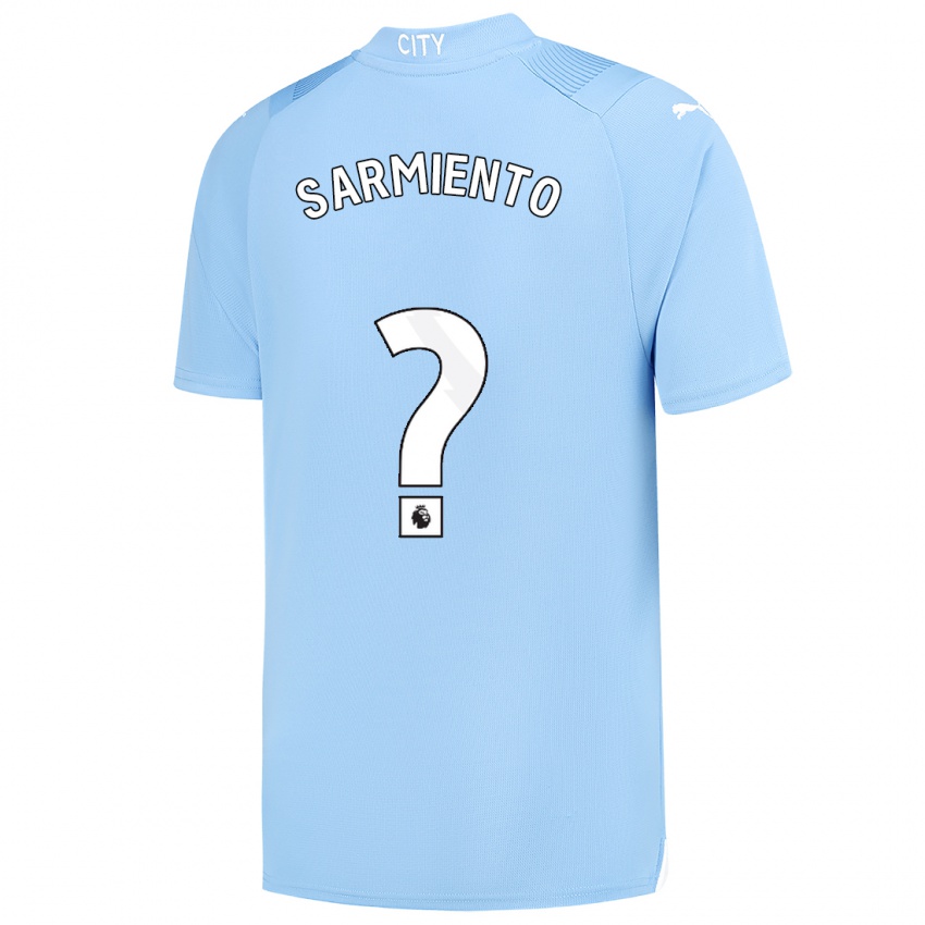 Børn Darío Sarmiento #0 Lyseblå Hjemmebane Spillertrøjer 2023/24 Trøje T-Shirt