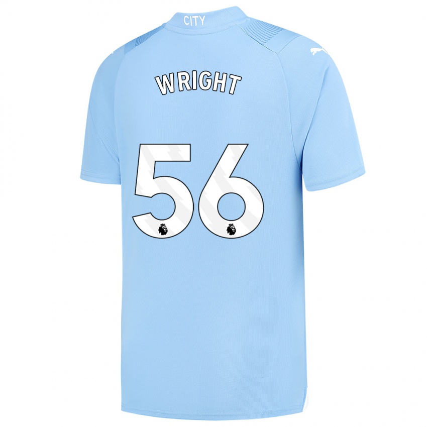 Børn Jacob Wright #56 Lyseblå Hjemmebane Spillertrøjer 2023/24 Trøje T-Shirt