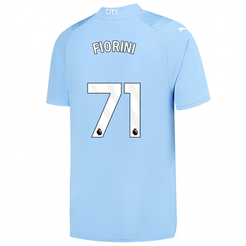Børn Lewis Fiorini #71 Lyseblå Hjemmebane Spillertrøjer 2023/24 Trøje T-Shirt