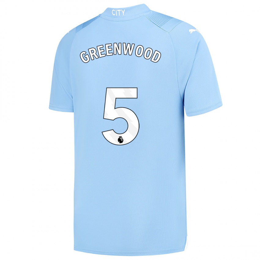 Børn Alex Greenwood #5 Lyseblå Hjemmebane Spillertrøjer 2023/24 Trøje T-Shirt