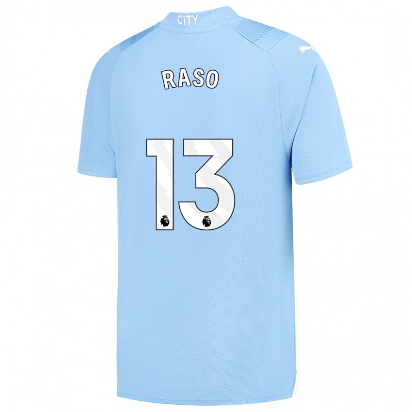 Børn Hayley Raso #13 Lyseblå Hjemmebane Spillertrøjer 2023/24 Trøje T-Shirt