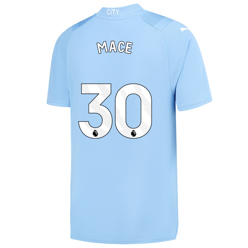 Børn Ruby Mace #30 Lyseblå Hjemmebane Spillertrøjer 2023/24 Trøje T-Shirt