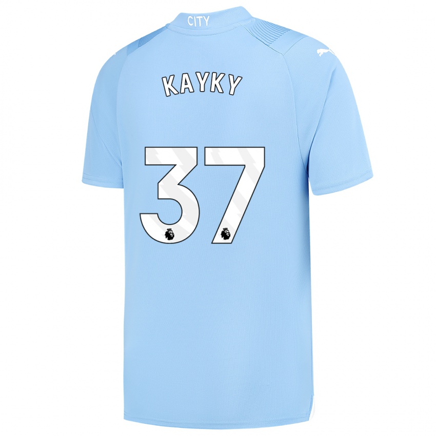 Børn Kayky #37 Lyseblå Hjemmebane Spillertrøjer 2023/24 Trøje T-Shirt