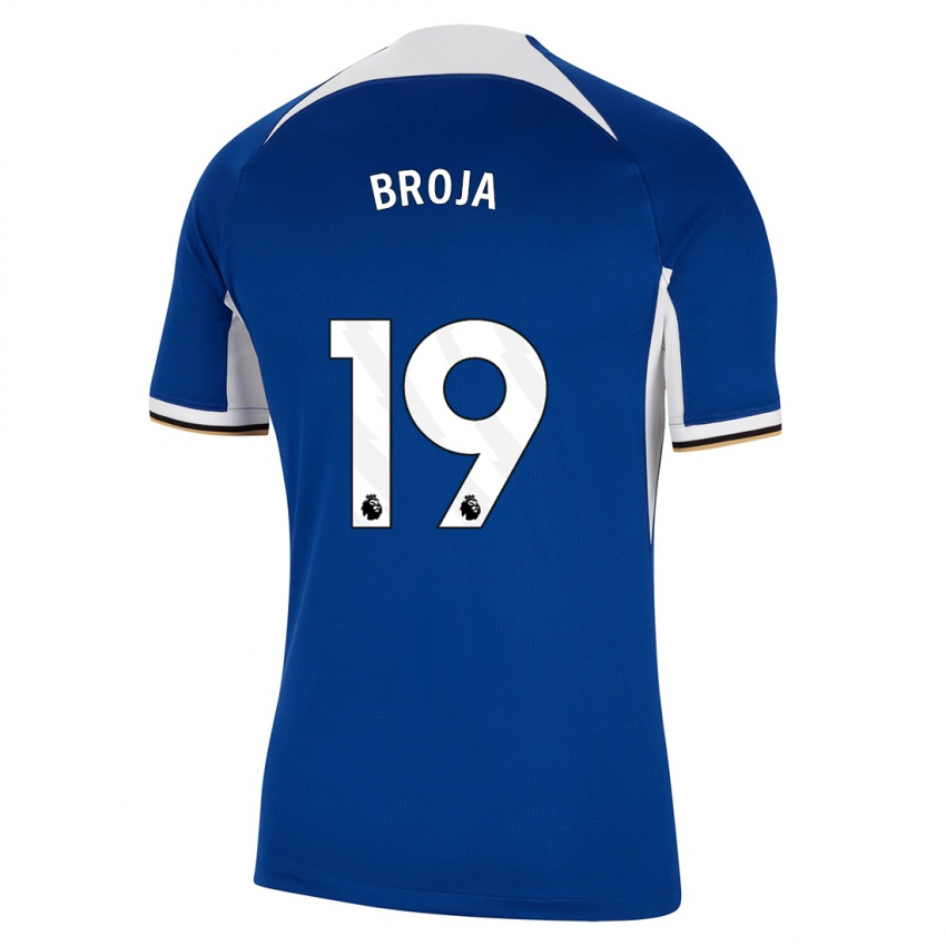 Børn Armando Broja #19 Blå Hjemmebane Spillertrøjer 2023/24 Trøje T-Shirt
