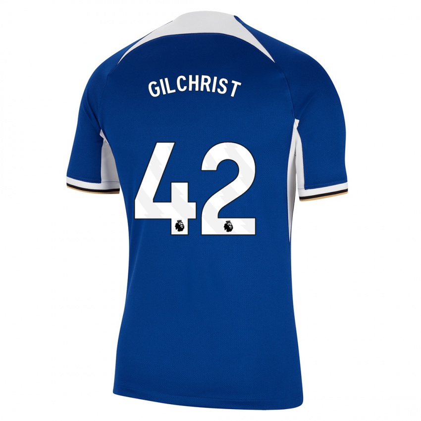 Børn Alfie Gilchrist #42 Blå Hjemmebane Spillertrøjer 2023/24 Trøje T-Shirt