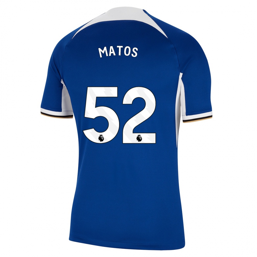 Børn Alex Matos #52 Blå Hjemmebane Spillertrøjer 2023/24 Trøje T-Shirt