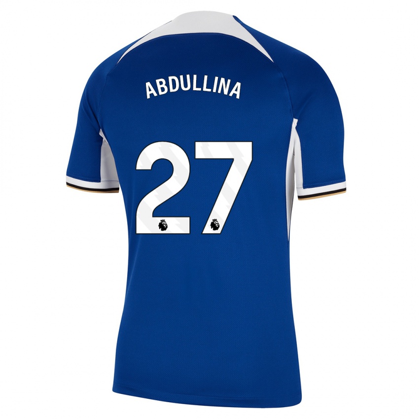 Børn Alsu Abdullina #27 Blå Hjemmebane Spillertrøjer 2023/24 Trøje T-Shirt
