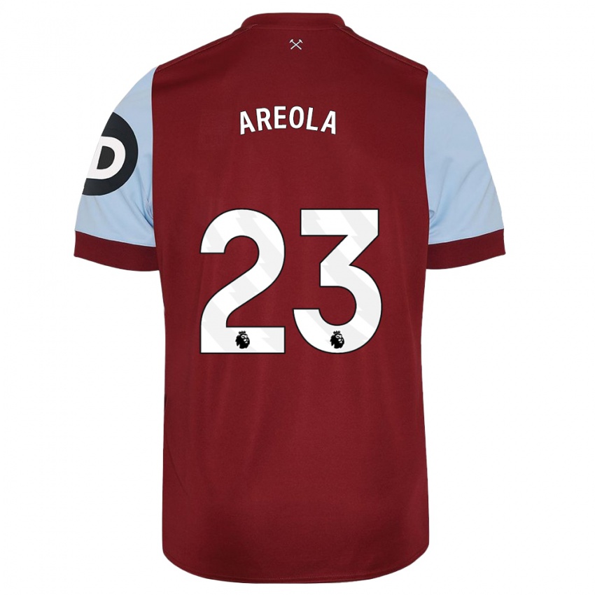 Børn Alphonse Areola #23 Rødbrun Hjemmebane Spillertrøjer 2023/24 Trøje T-Shirt