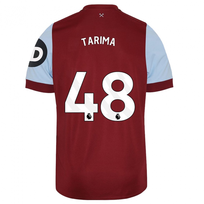 Børn Sean Tarima #48 Rødbrun Hjemmebane Spillertrøjer 2023/24 Trøje T-Shirt